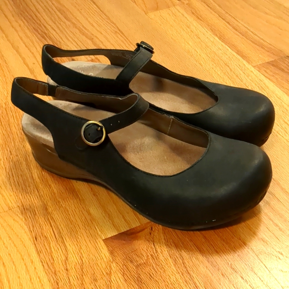 Dansko Black Mary Jane Mules